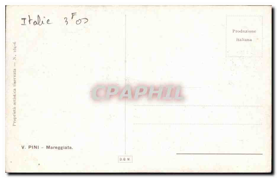 CPA Italie Italia V Pini Mareggiata — Rückseite