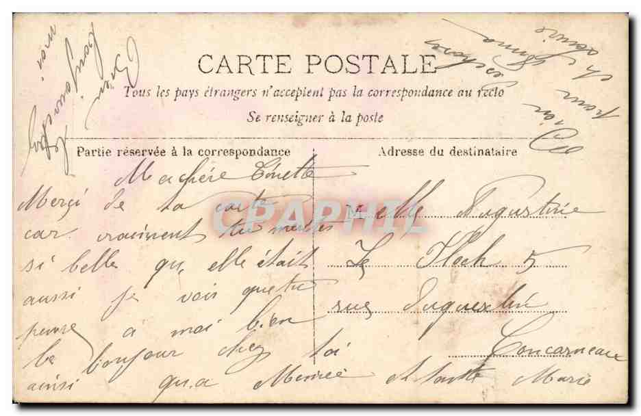 CPA Paris Palais de l'Elysee — Rückseite