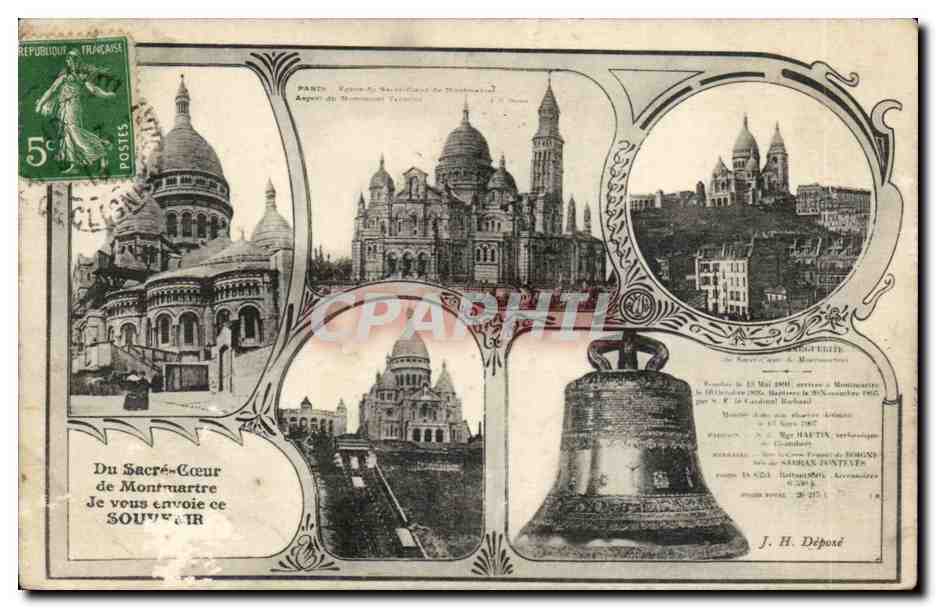 CPA Paris Du Sacre Coeur de montmartre 