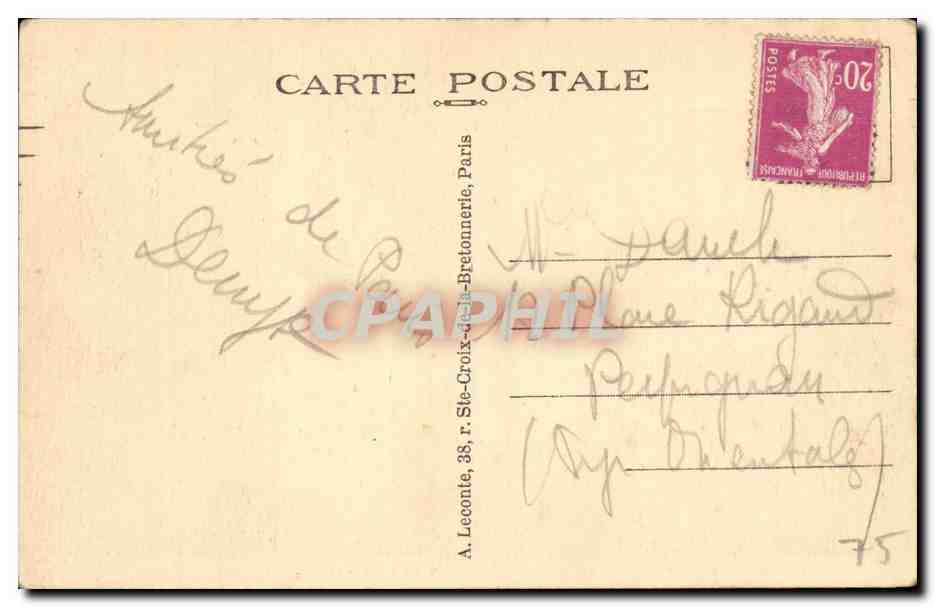 CPA Paris La rue de la Paix  — Rückseite