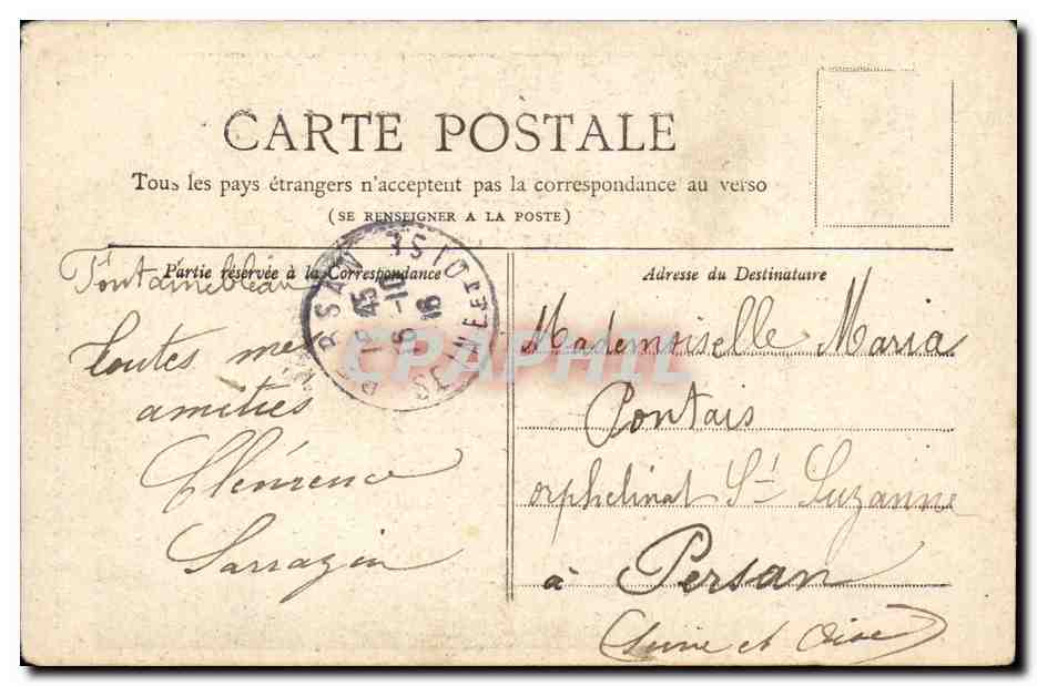 CPA Paris Eglise de la Trinite — Rückseite