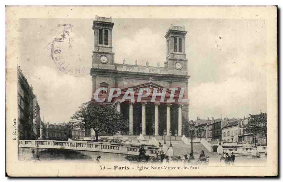 CPA Paris Eglise Saint Vincent de Paul