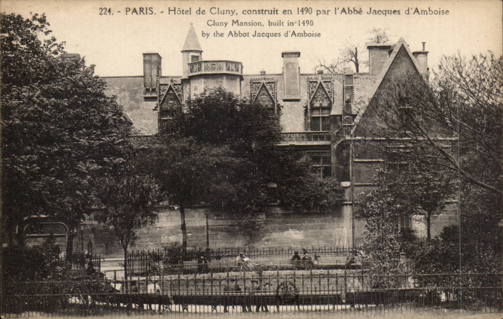 CPA Paris Hotel de Cluny construit en 1490 par l'abbe Jacques d'Amboise