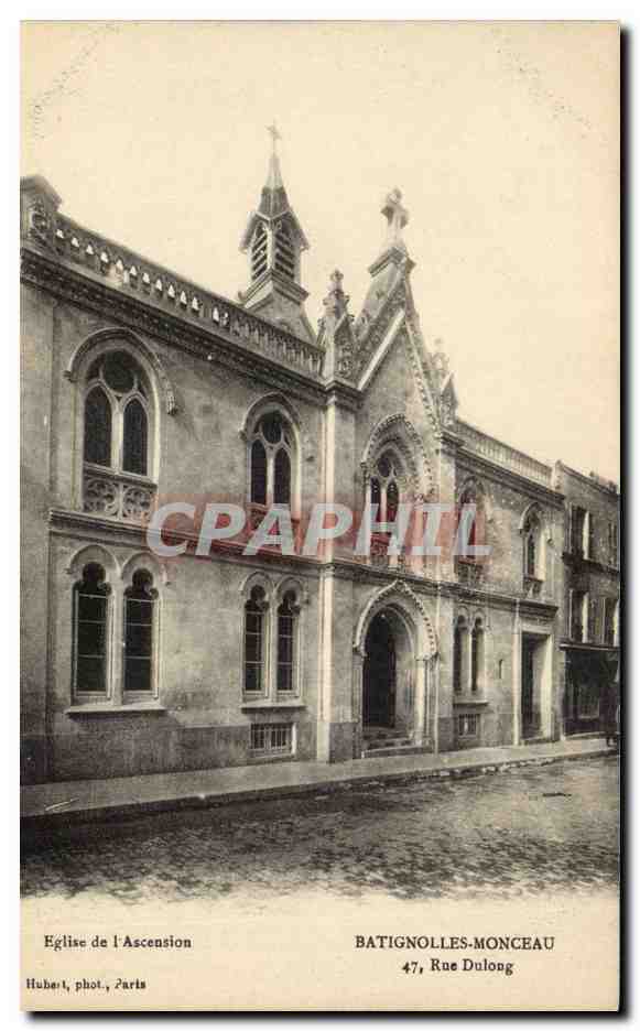 CPA Paris Batignolles Monceau Rue Duloug Eglise de l'ascension