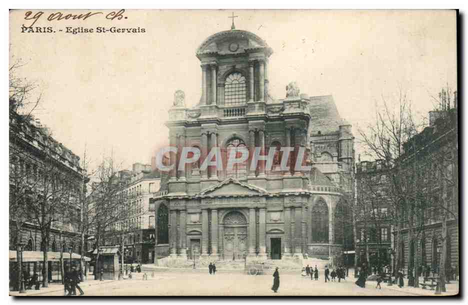 CPA Paris Eglise Saint Gervais