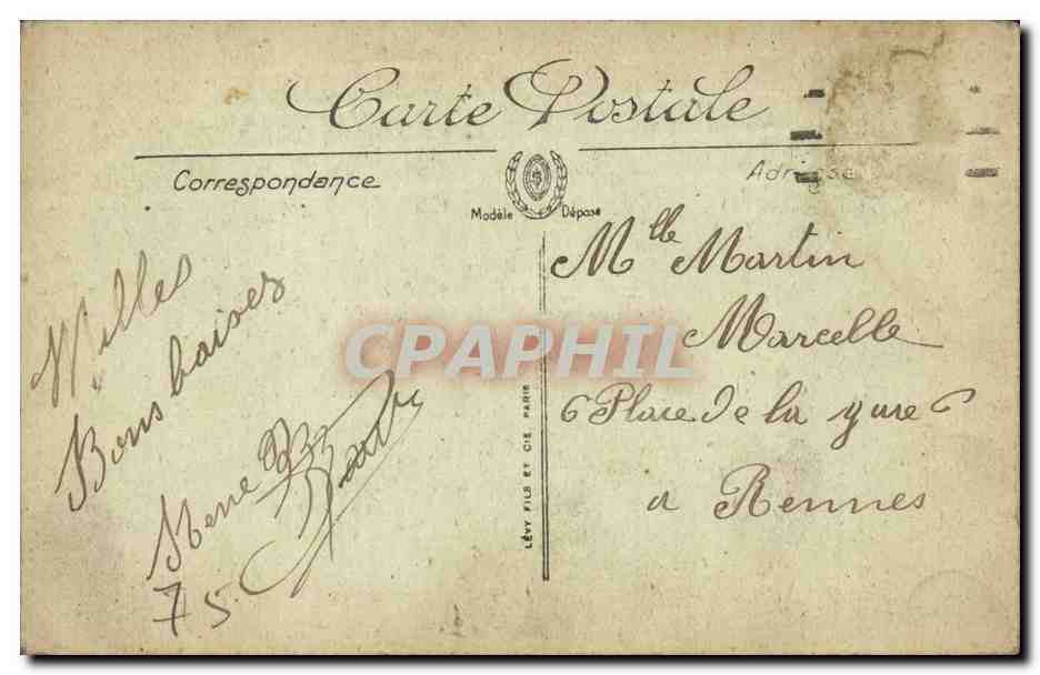 CPA Paris Tour Saint Jacques — Verso
