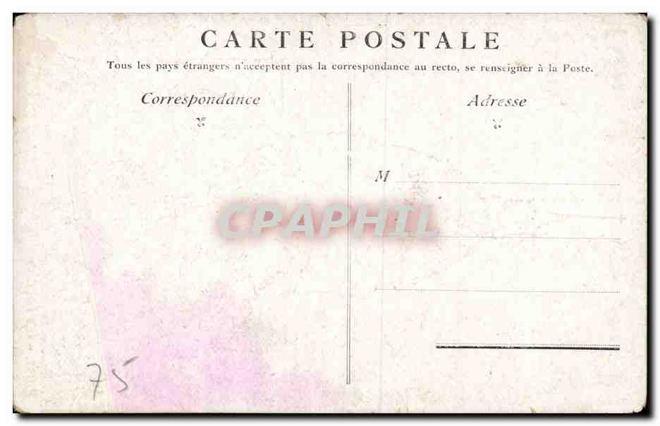 CPA Paris Les Invalides — Rückseite