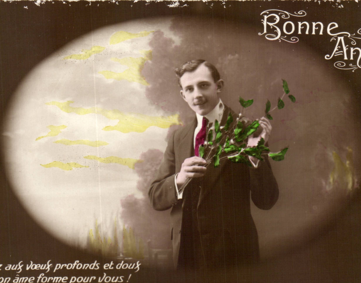 CPA Fantaisie Homme Bonne annee