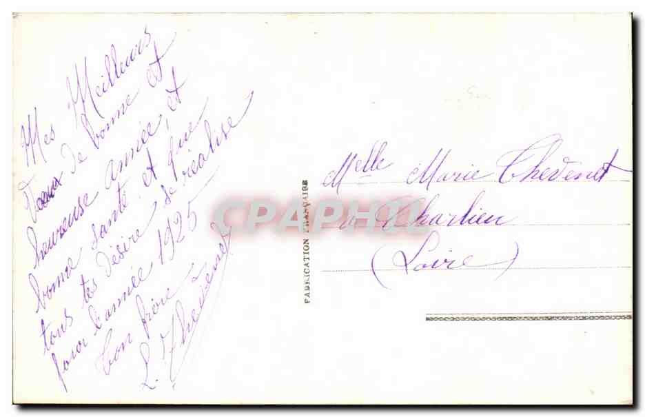CPA Fantaisie Homme Bonne annee — Rückseite