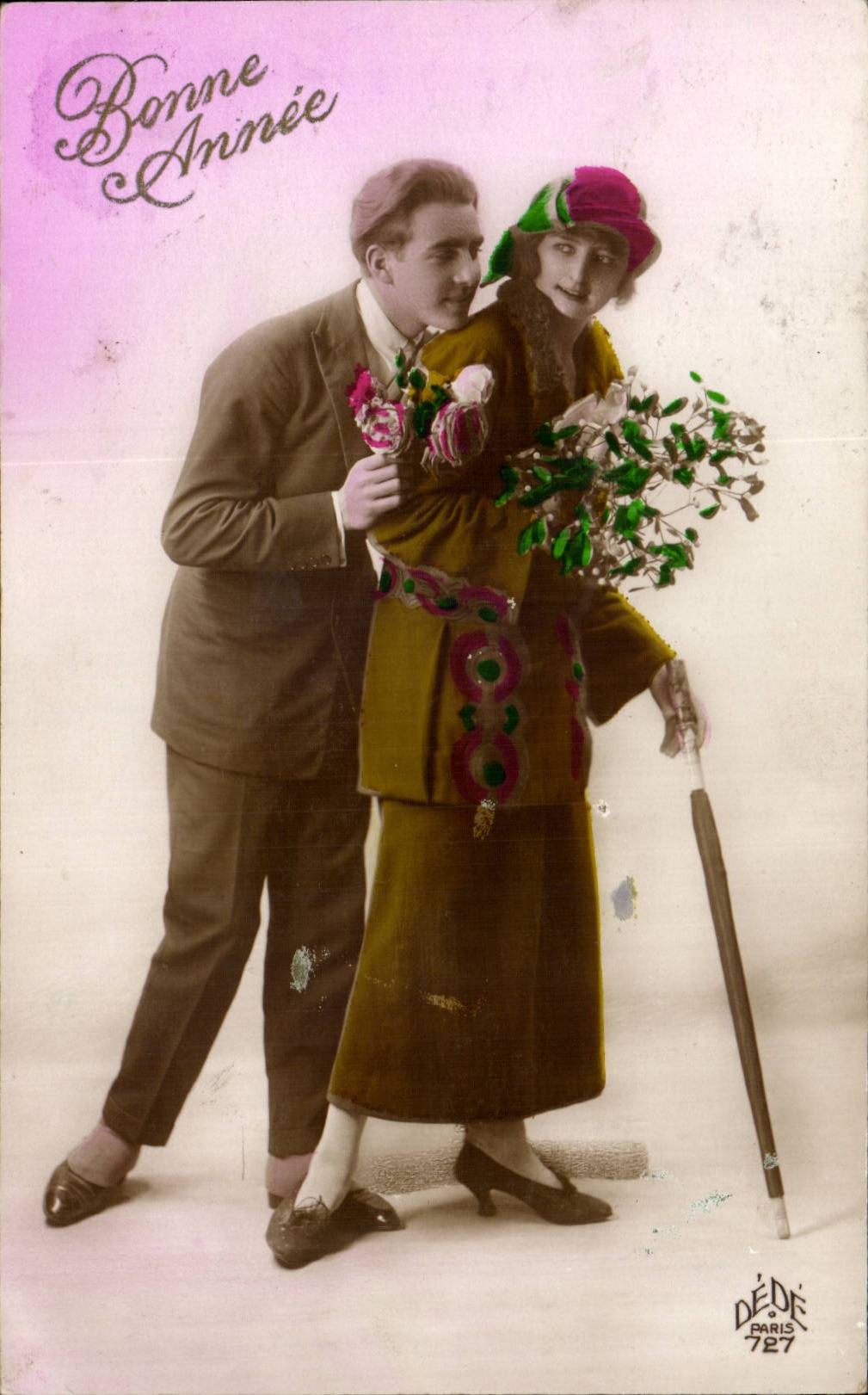 CPA Fantaisie Femme Bonne annee