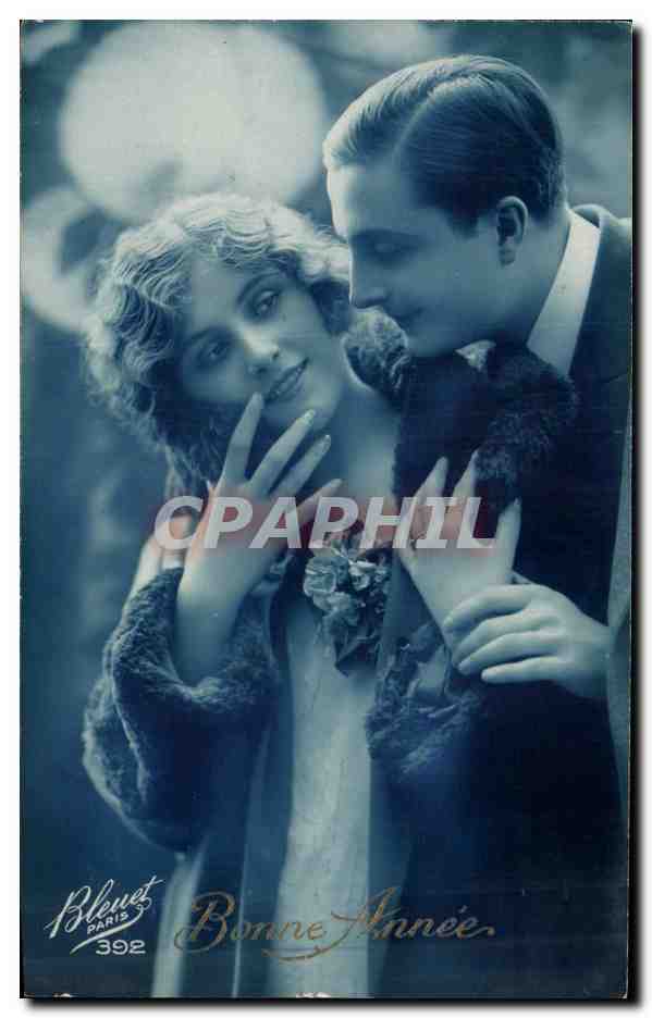 CPA Fantaisie Femme et homme Bonne annee