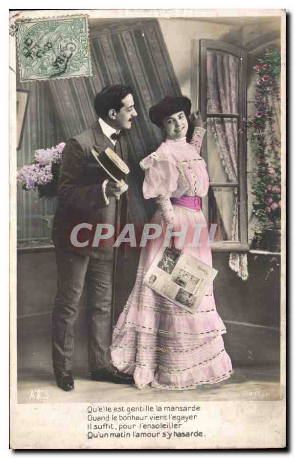 CPA Fantaisie Femme et homme