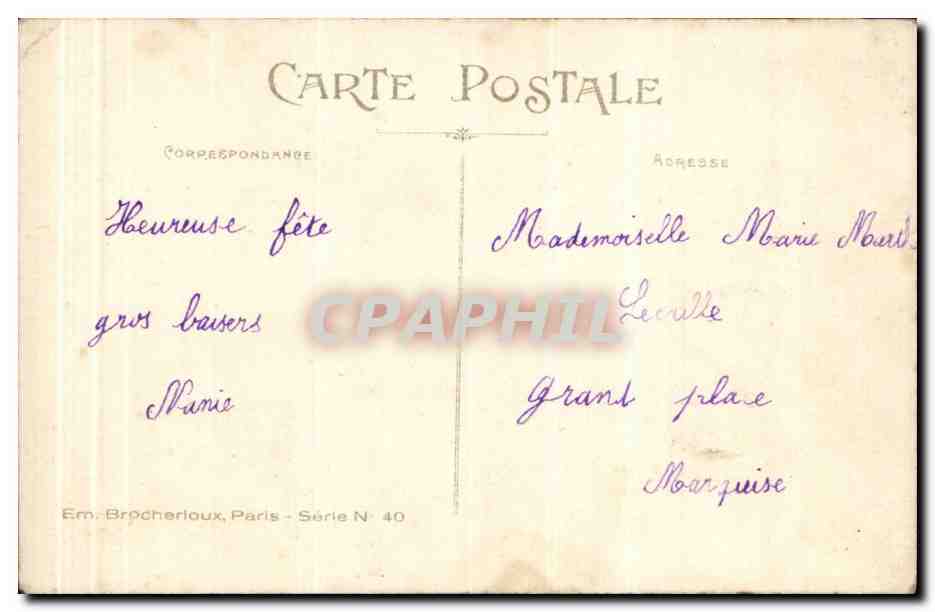 CPA Fantaisie Enfant Tendres souhaits — Verso