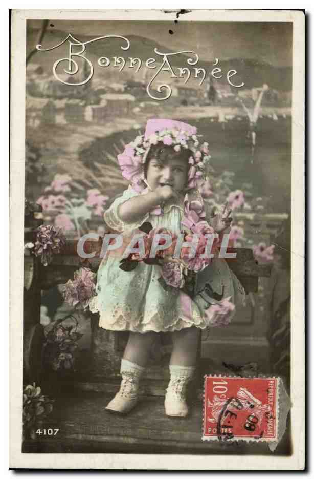 CPA Fantaisie Enfant Bonne annee