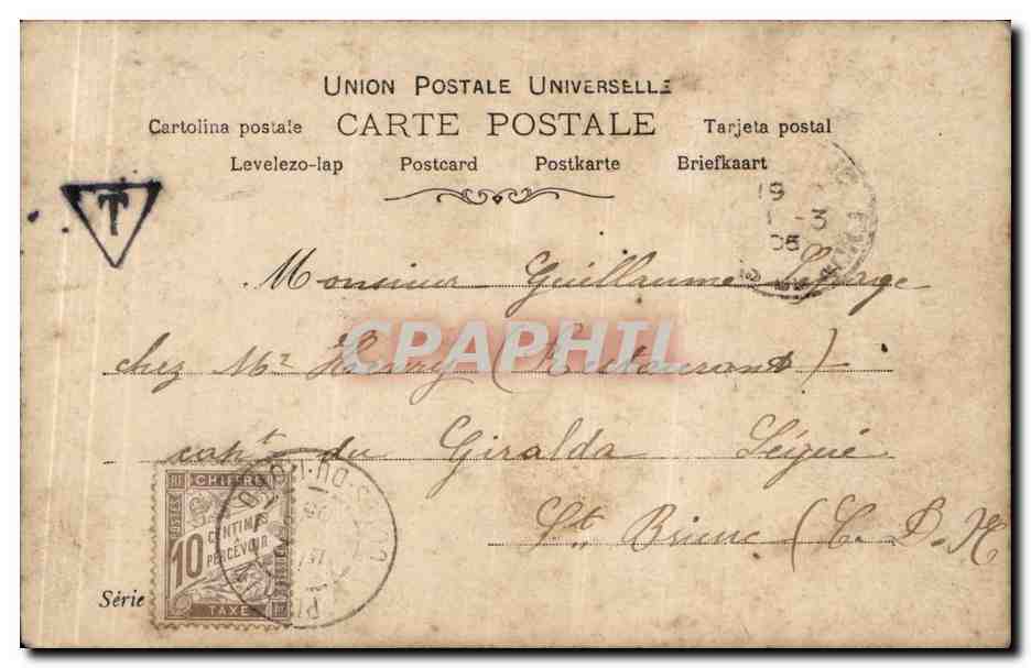 Le Galant Fleuriste — scène de cour dans un jardin — Walené, Paris, S.I.P. — Verso