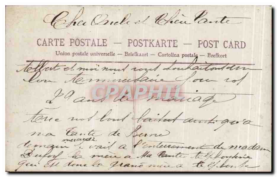 Femme en robe à dentelle — anniversaire — éditeur inconnu, n° 4371 — Verso