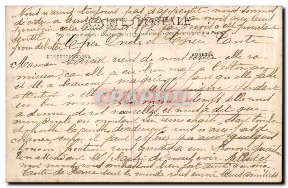 CPA Fantaisie Femme  — Verso