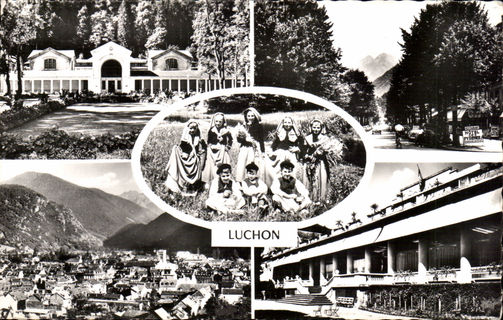 Luchon — vue générale et hôtel Pyrénées — éditeur Théojac