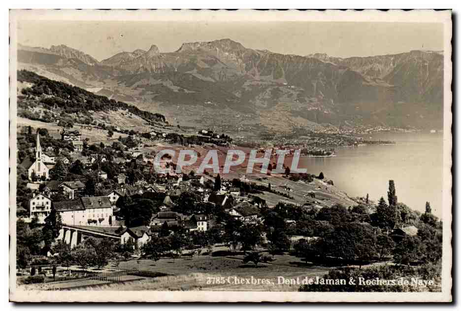 CPA Chexbres Dent de Jaman et rochers de Naye