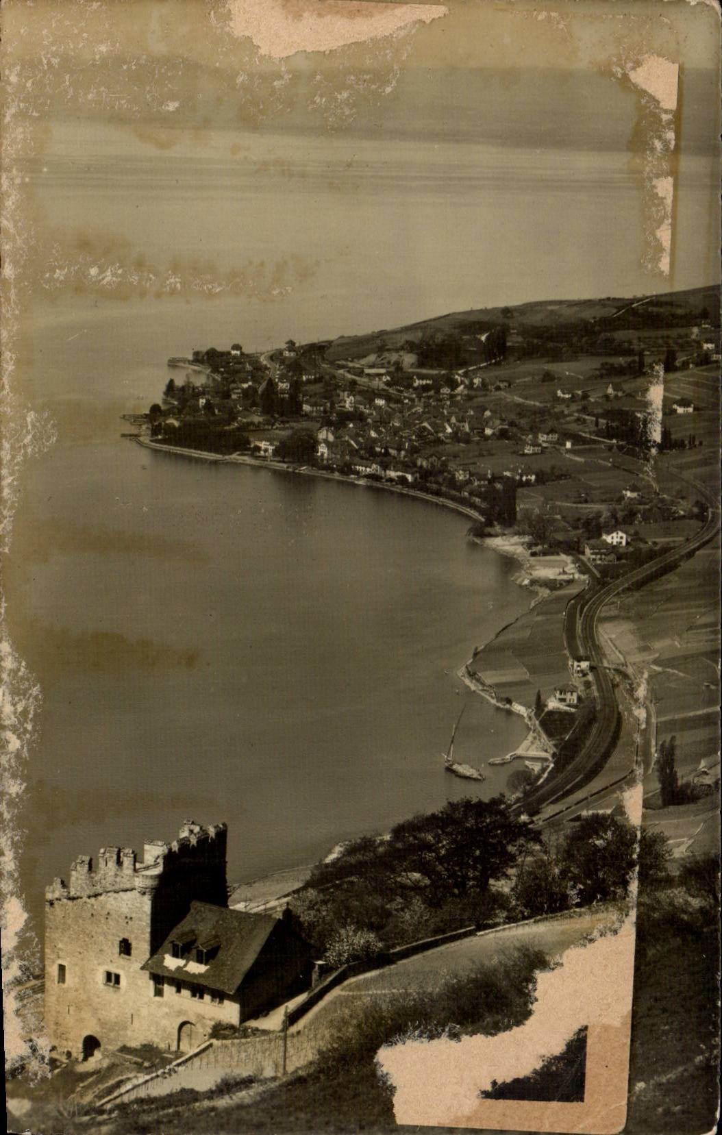 Cully et Tour de Marsens — vue panoramique du lac — éditeur inconnu, n°110