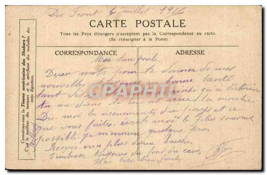 CPA Rouget de L'isle chantant La Marseillaise chez Dietrich maire de Strasbourg — Verso