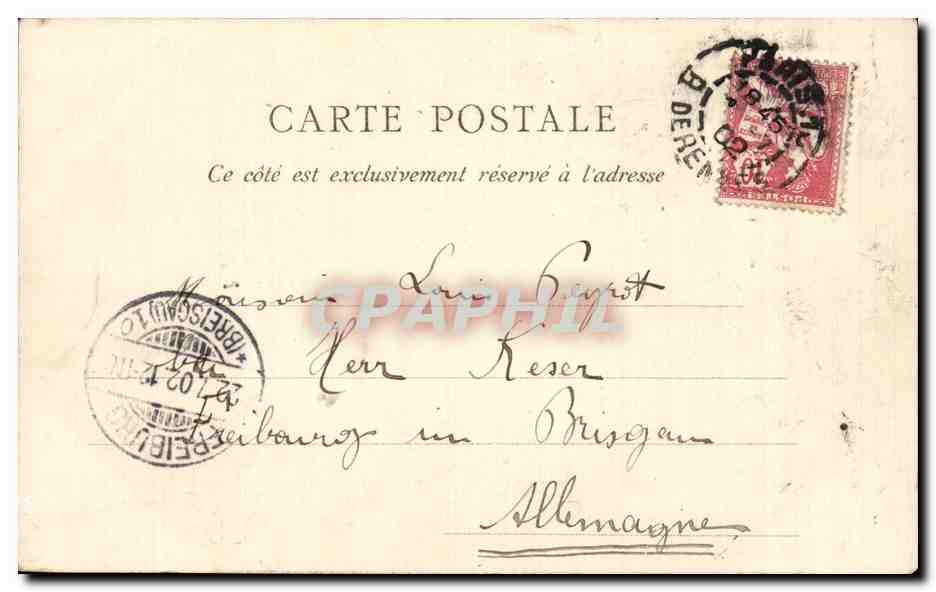 Paris CPA Saint Etienne du mont Le Jube — Rückseite