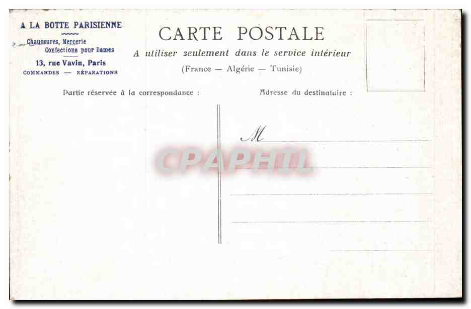 Paris CPA la Bourse — Rückseite