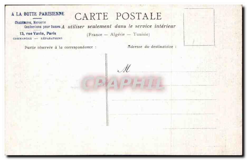 Paris CPA Victor Hugo — Verso