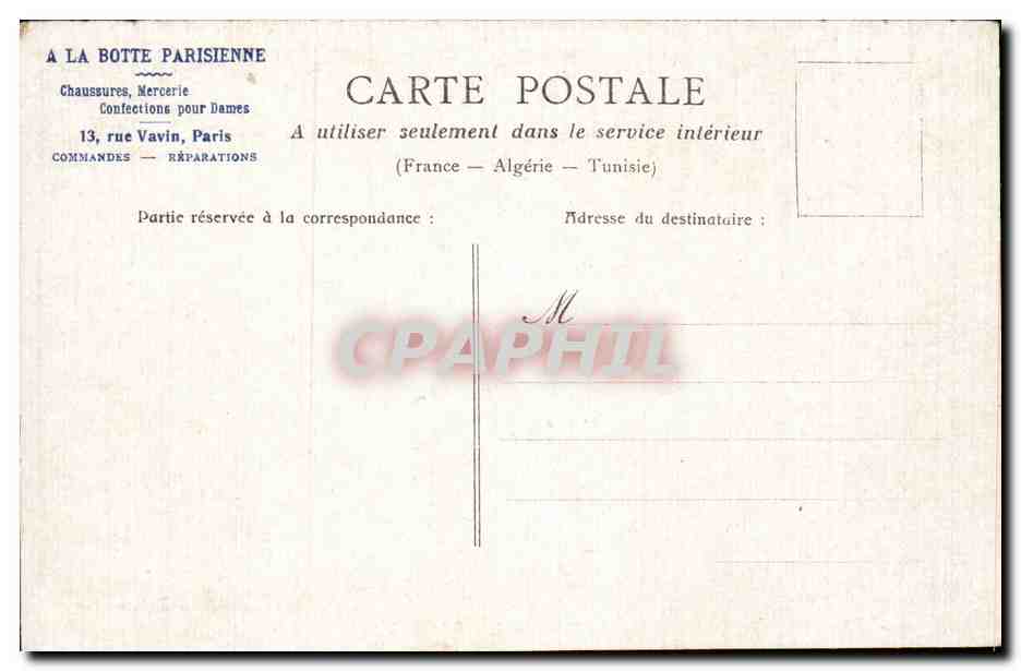 Paris CPA La Bourse — Rückseite
