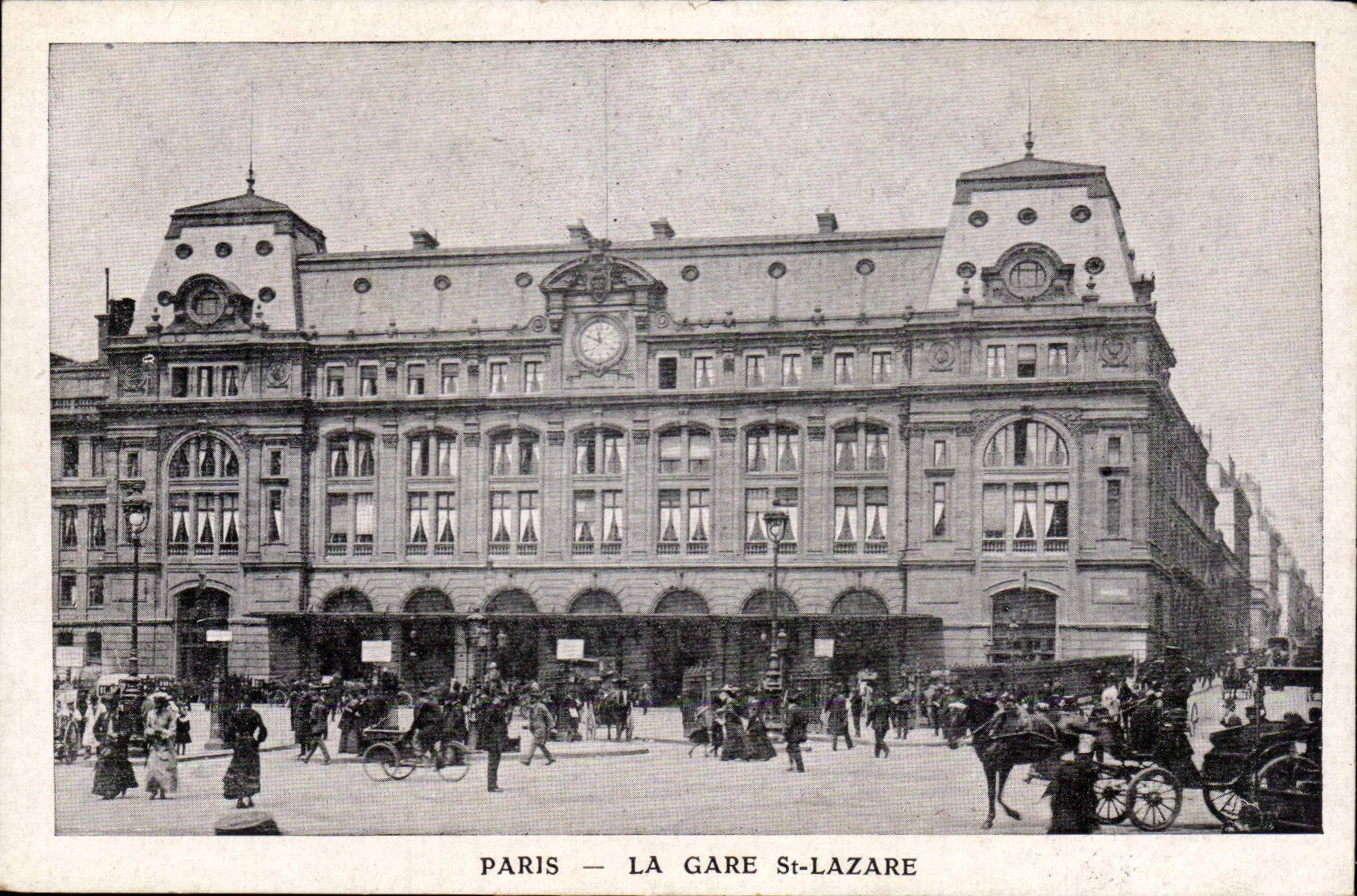 Paris CPA La gare Saint Lazare