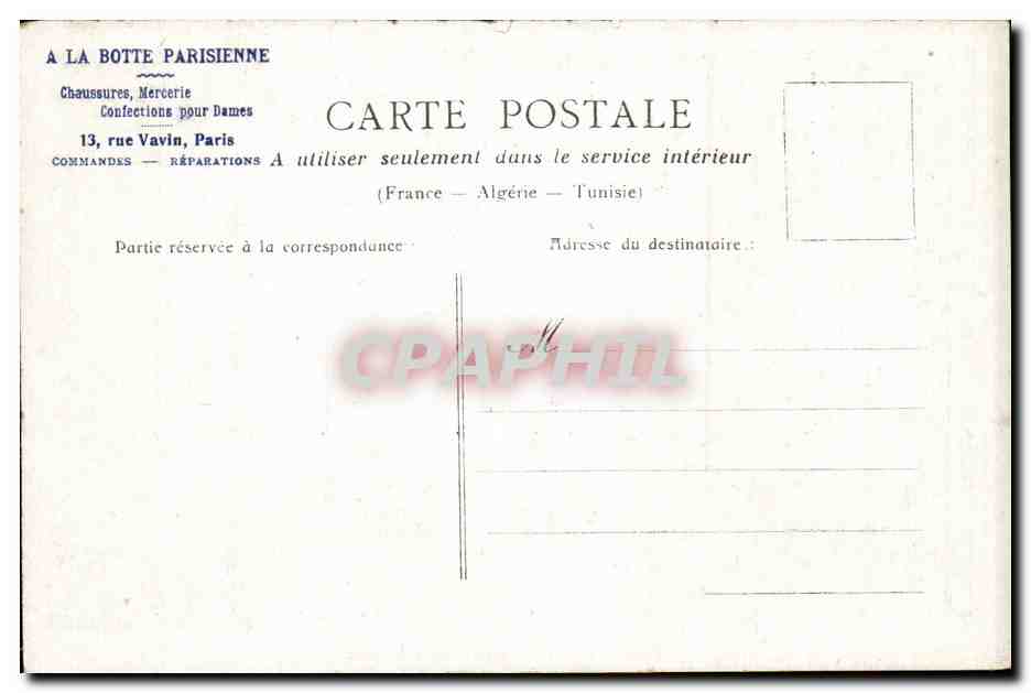 Paris CPA La gare Saint Lazare — Rückseite