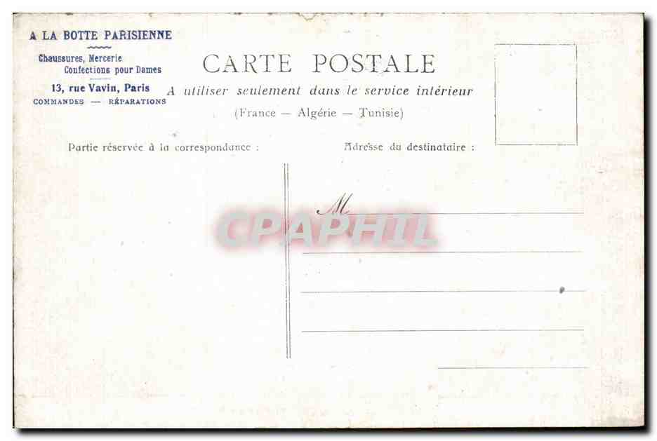 Paris CPA La gare Saint Lazare — Rückseite