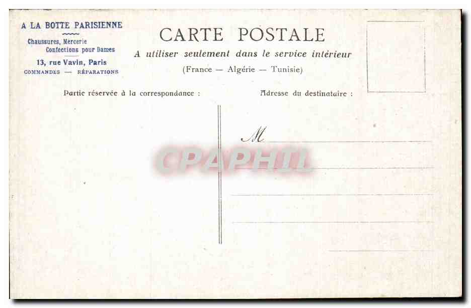 Paris CPA La Bourse — Rückseite