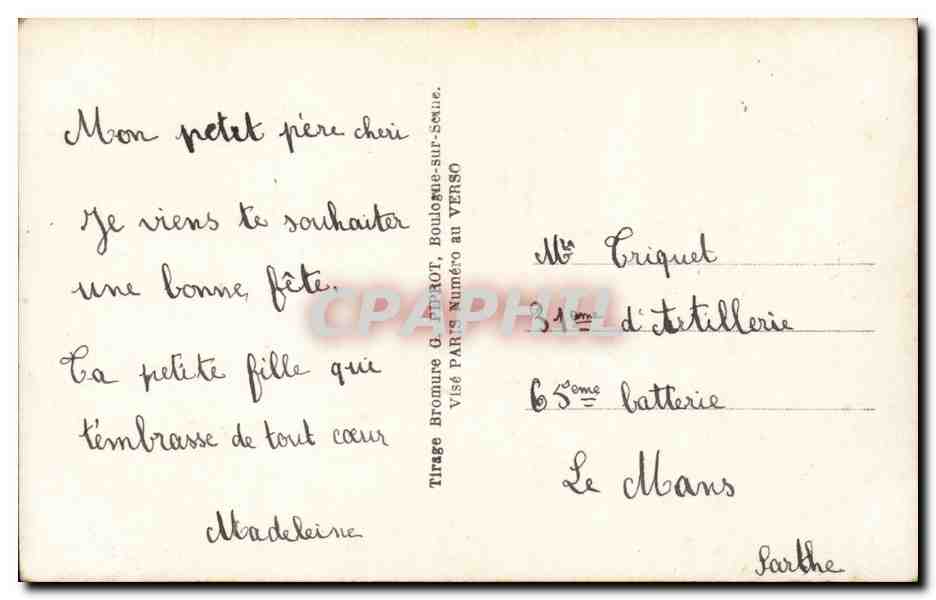 CPA Fantaisie Femme Bonne fete — Rückseite
