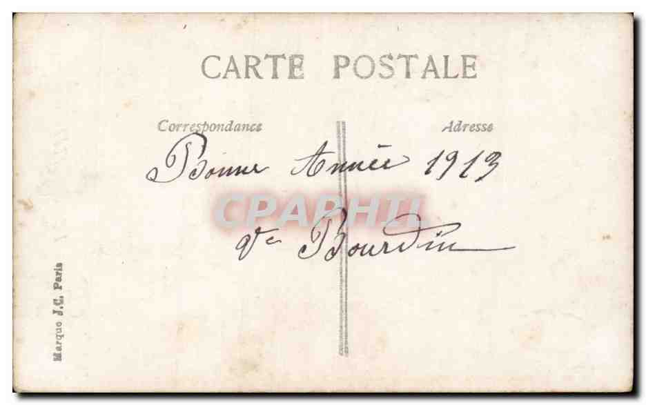 Jeune femme en robe ornée — Bonne Année — J.E. Paris n°447 — Achterkant