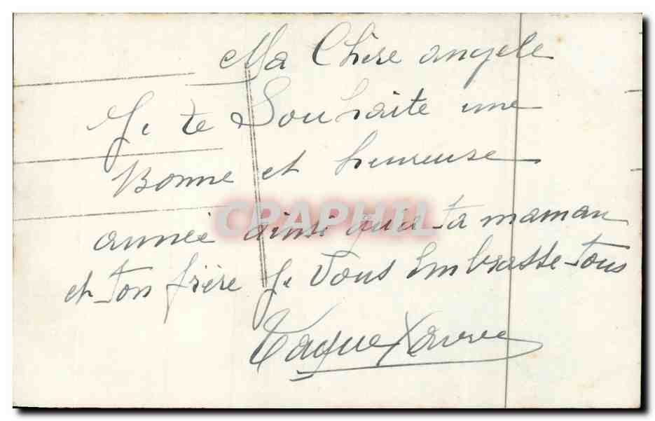 CPA Fantaisie Homme Bonne annee — Verso