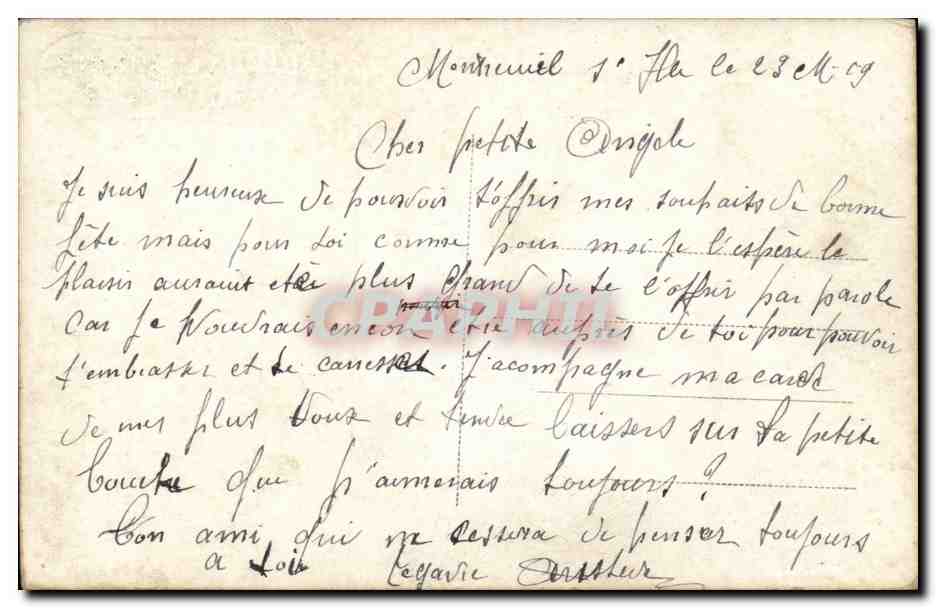 CPA Fantaisie Homme — Rückseite