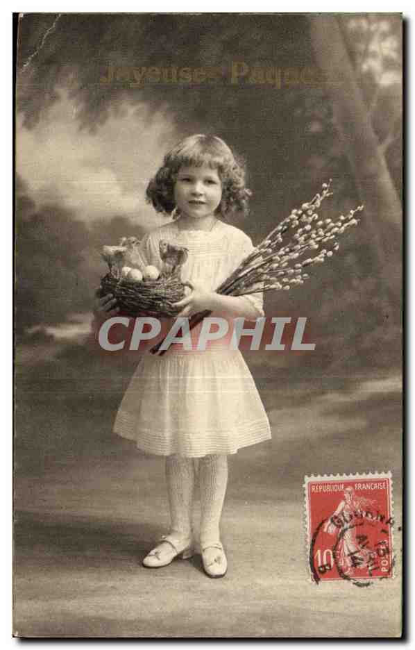 CPA Fantaisie Enfant Joyeuses Paques