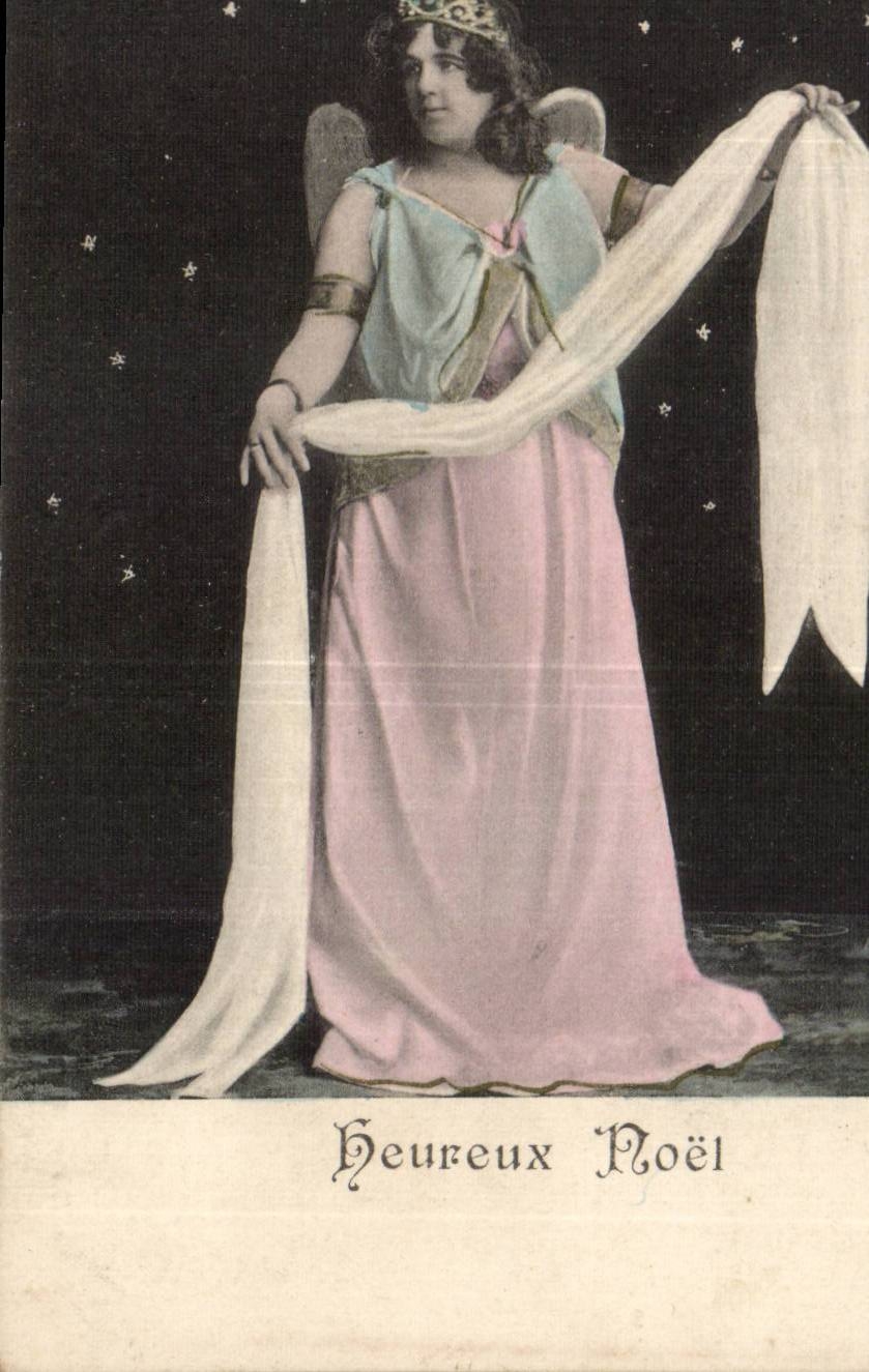 CPA Fantaisie Femme Heureux Noel Christmas