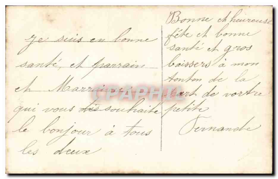 CPA Fantaisie Enfant Bonne fete — Verso