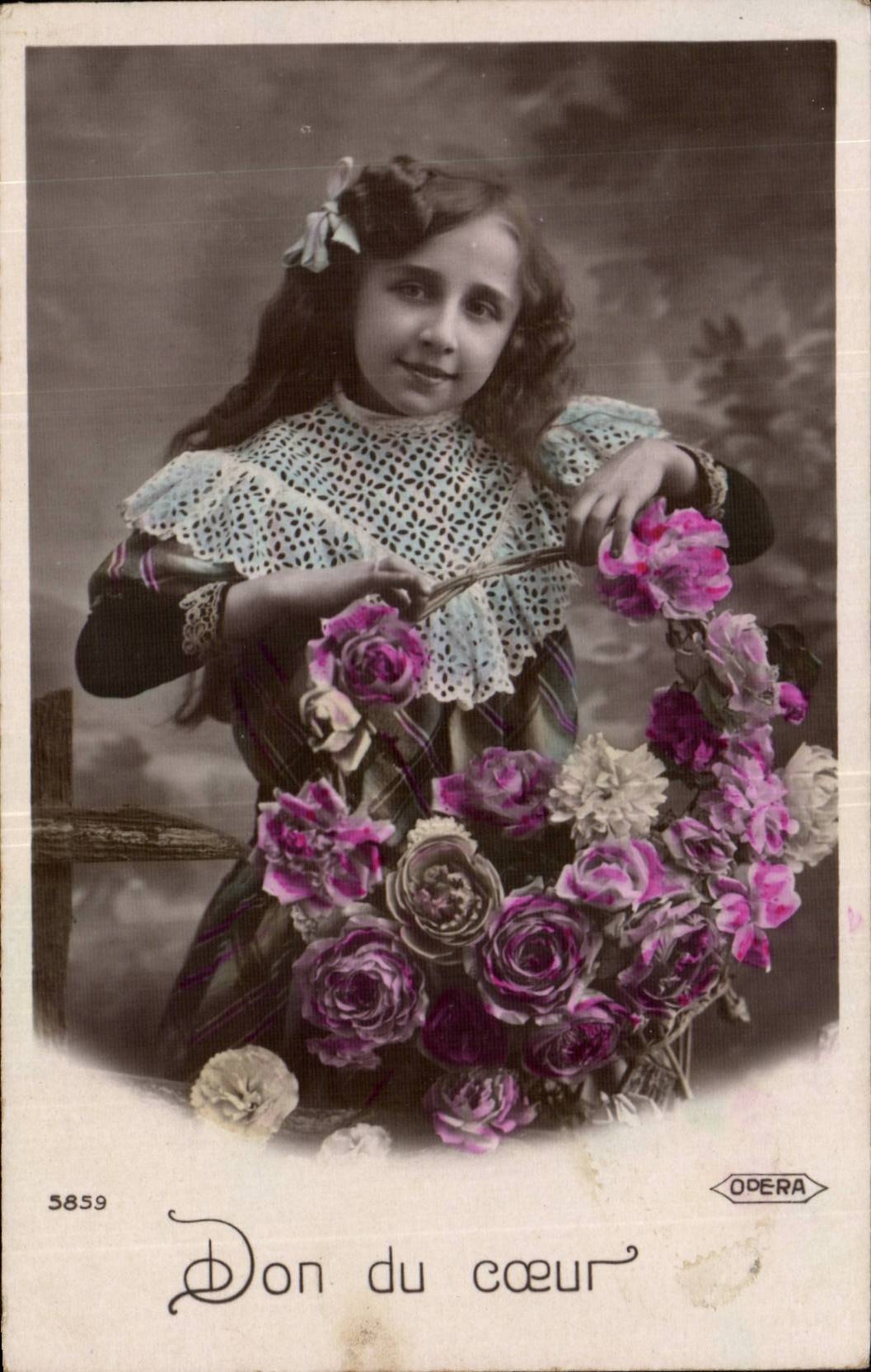CPA Fantaisie Enfant Don du coeur