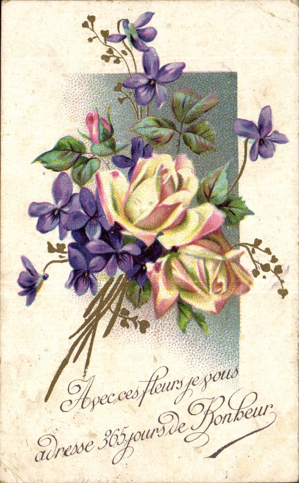 CPA Fantaisie Fleurs
