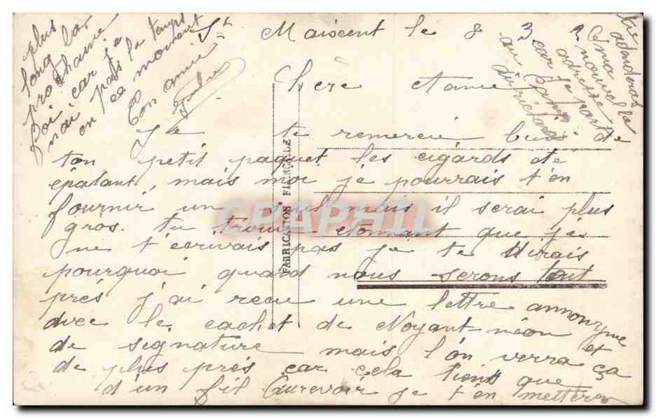 CPA Fantaisie Femme La Marguerite — Verso
