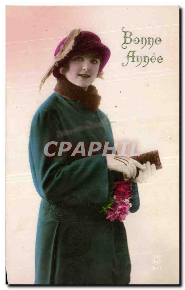 CPA Fantaisie Femme Bonne annee