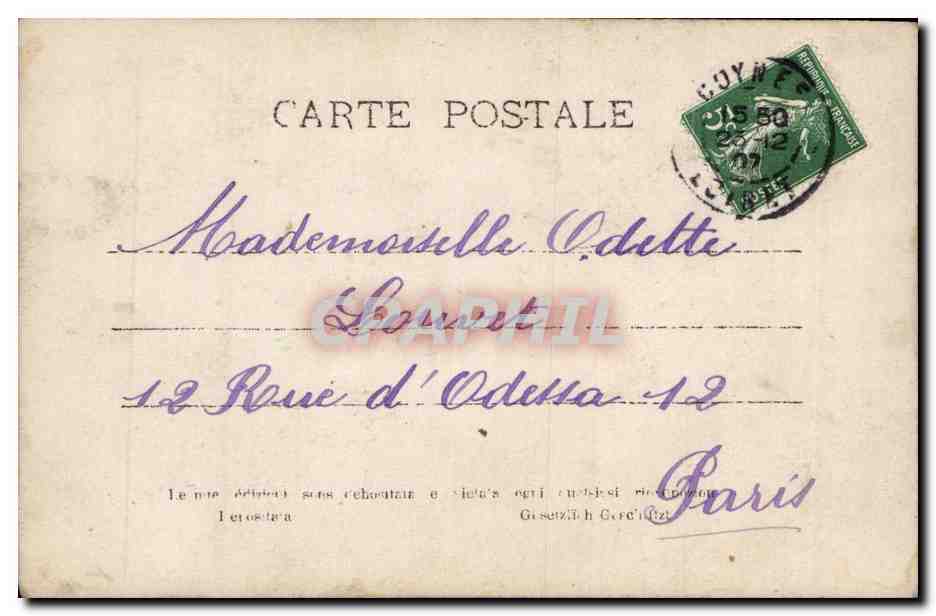 Vierge à l'Enfant entourée d'anges — Joyeux Noël — éditeur J. L. T. n° 365 — Rückseite