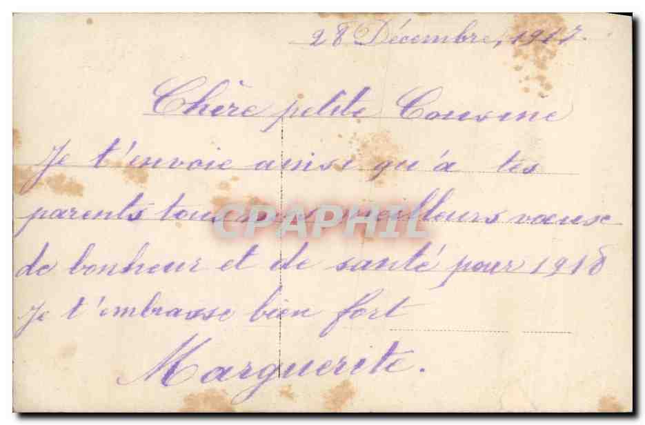 CPA Fantaisie Bonne annee Sapin — Verso