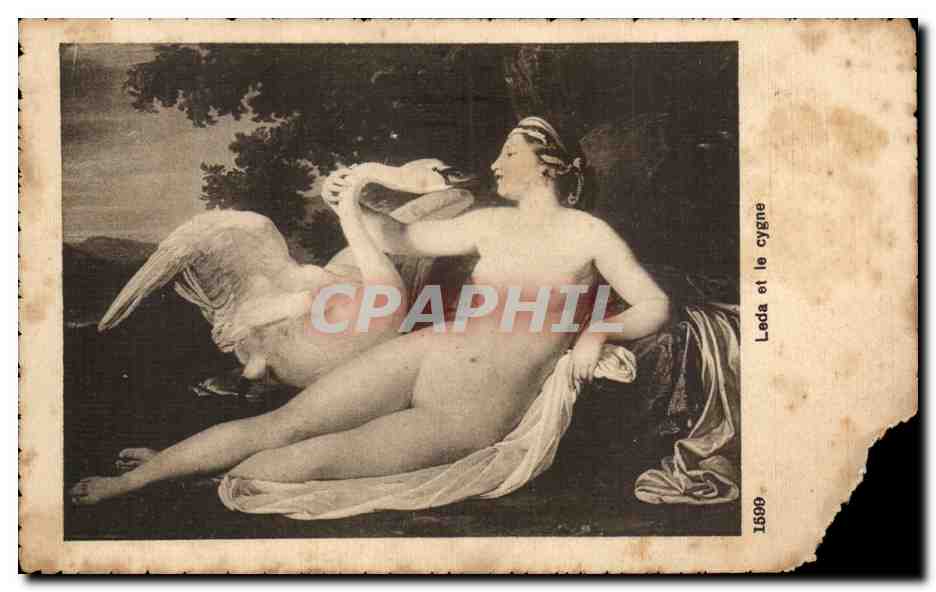 Leda et le cygne — gravure — éditeur inconnu, n° 1600