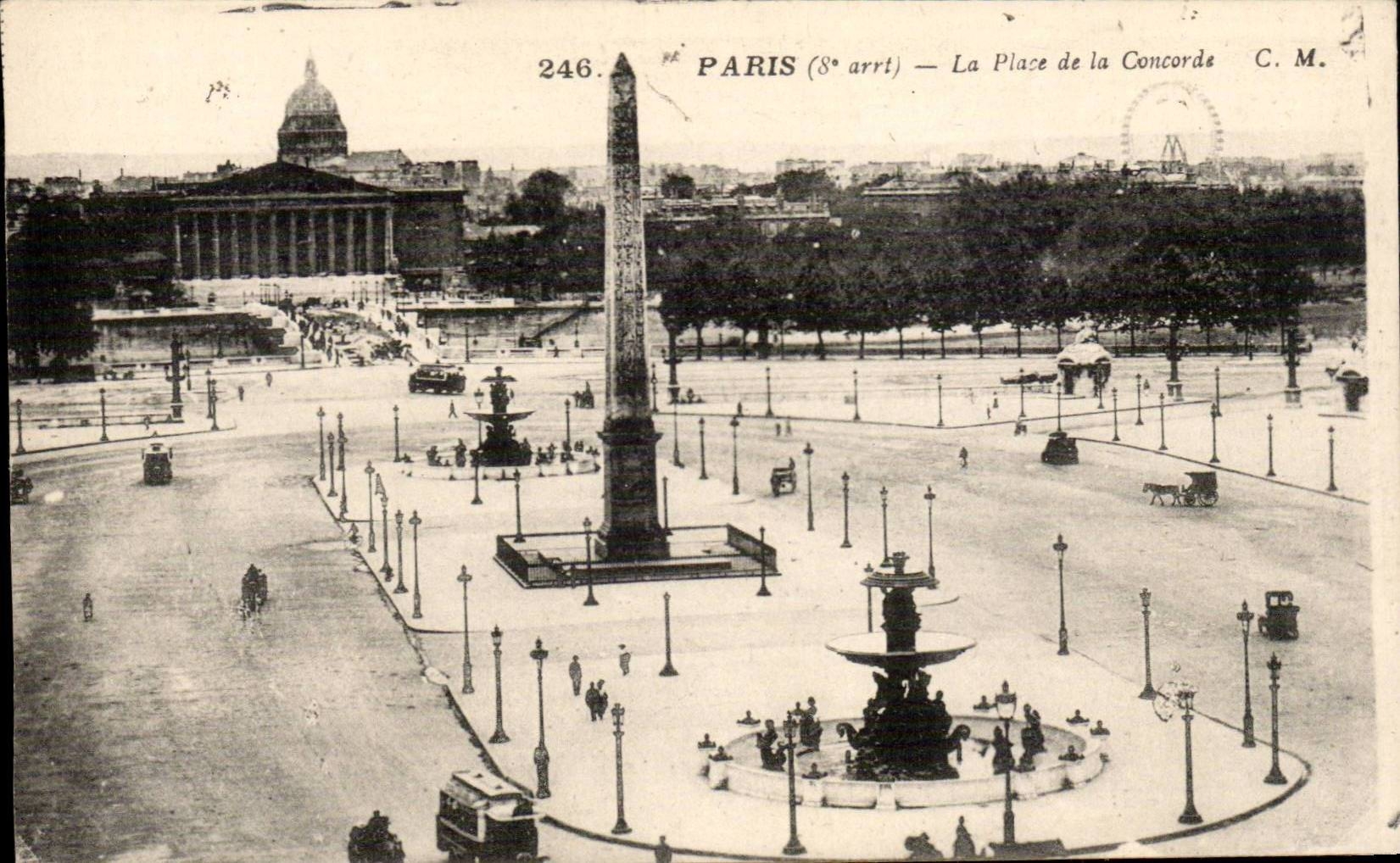CPA Paris la place de la Concorde