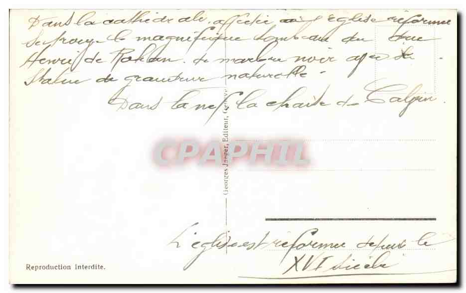 CPM Geneve Vue generale — Back