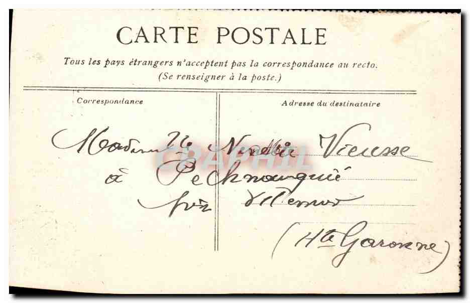 CPA Versailles Musee du Grand Trianon lit de Napoleon 1er — Verso
